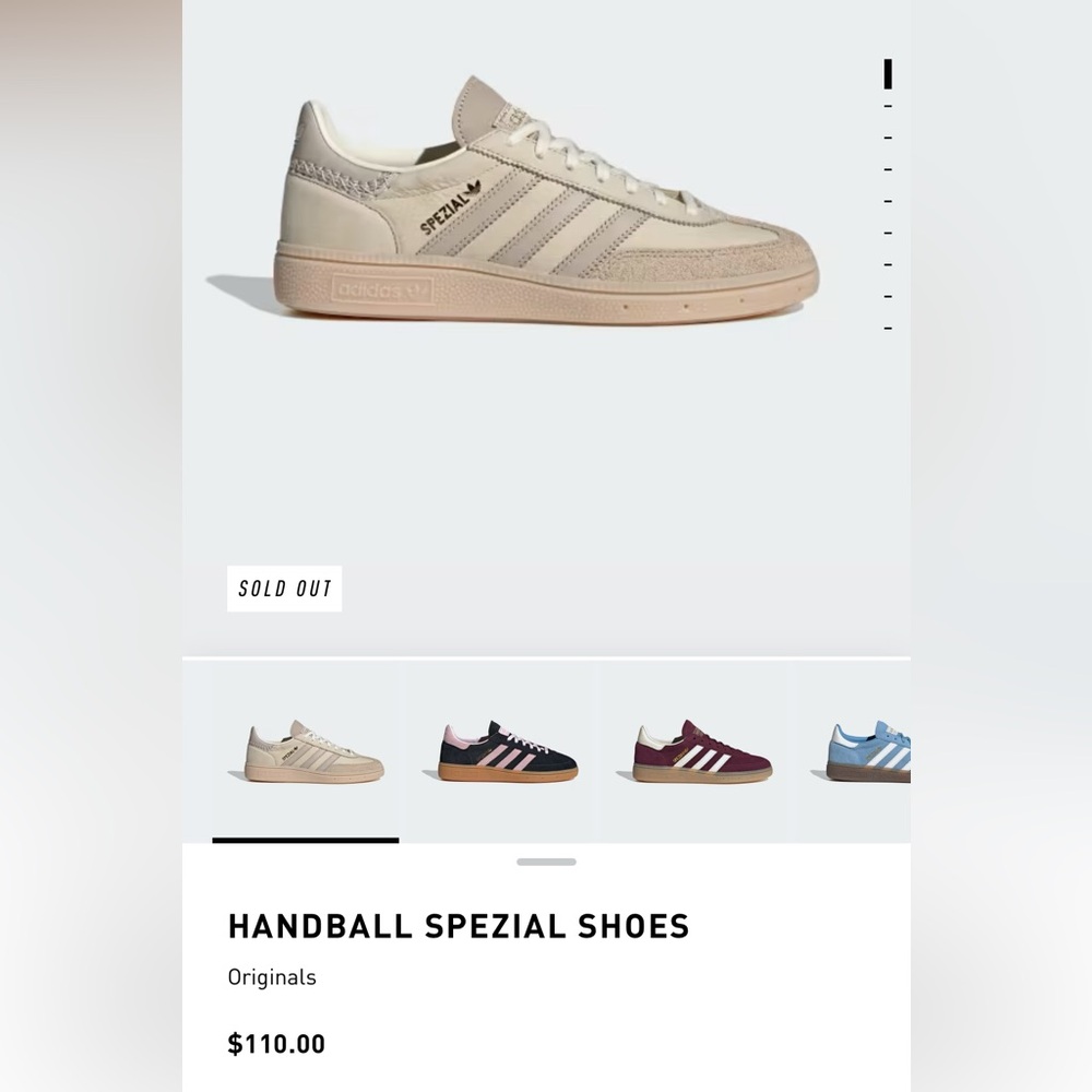Adidas Beige and Cream Handball Spezial Sneakers